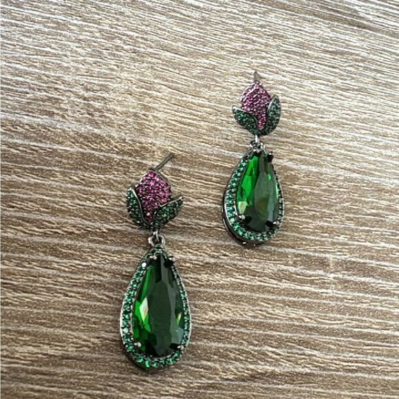 Bohemian tulip earrings A770 - Picture 2 of 4